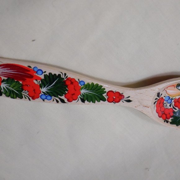 Hand Painted UKRAINIAN SPOON - 11 Inches in Length - Picture 3 of 4